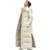 Down Cotton Clothing Women Winter Korean X-Long till Ankel BF Loose Outwear Parkas Coat 211018