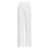 TWOTWINSTYLE White Casual Diamonds Pant For Women High Waist Solid Elastic Minimalist Pants Females Fashion Summer Clothing 211218