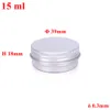 Aluminum Jar Tins 20ml 39*20mm Screw Top Round Aluminumed Tin Cans Metal Storage Jars Containers With Screws Cap for Lip Balm Containers 5ml 10ml 15ml 25ml 30ml 35ml