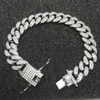 Кубинское ожерелье-цепочка Iced Out 13 мм, ювелирные изделия в стиле хип-хоп, колье золотого, серебряного цвета, уличный браслет со стразами для мужчин, рэперские ожерелья9717420