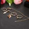 Set di orecchini geometrici a forma di cuore con croce in oro vintage per regalo da donna Orecchini a bottone con perle di cristallo di moda punk 2021