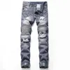 Män Skinny Jeans Fashion Cool Märke Ripped Hole Stor Storlek Jean Man Män Ny Design Casual Jean Homme Slim Rak Ben X0621