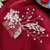 Bruid Pearl Comb Haarspelden Hoofdkleding Rhinestone Vrouwen voor bruiloftsjuwelen Handmade 19QC Hair Clips Barrettes