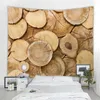 Tapisserie en bois géométrique Glowing psychédélique Tenture murale Anime Wolf Tapisserie Boho Home Decor Art Mur Tissu Tissu Grande Taille 210609