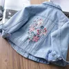 Girls Jackets Spring And Autumn Children Clothing Denim Embroidered Jacket Outerwear 1-6 Years Old Baby Coat For 211204