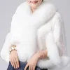 Forrida feminina Faux Cape Cape Moda Jaqueta Curto Inverno Overcoat Elegante Imitação Colarinho Macio Manto Manto