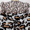 Plus Size Dress Women Summer Leopard Printed Short Sleeve Maxi Dresses Bodycon Ruffle Hem Elegant Outfits Wholesale Drop 211106