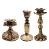 Candle Holders Iron European Style Candlestick Stand Holder Vintage Retro Classic Pillar Taper For Wedding Home