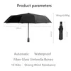 Starkt vindtät automatiskt regnparaply kvinnor 3 vikande kvinnliga manliga 10 ben lyxiga stora affärs paraplyer män paraguas