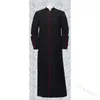 Igreja Sacerdote Jaqueta Batina Clérigo Robe Pregador Masculino Trench Coats Litúrgico Gola Solteira Peito Único Ministro Coro