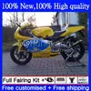 Body For Aprilia RSV 125 RSV125 RS 125 RR 125RR RS125 R 99 00 01 02 2003 2004 2005 7No.158 RSV125RR RS-125 RS4 99-05 RSV-125 1999 2000 2001 2002 03 04 05 Fairing Yellow Blue