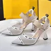 Designer Sandals Black Stiletto Women's Gladiator Open Toe Ankle Strap Party Dress Shoes