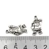 100Pcs Antique Silver Alloy Santa Claus Charm Pendant For Jewelry Making Bracelet Necklace DIY Findings 12.8x23mm A-643