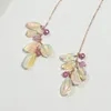Necklace Earrings Set & Opal Natural Gems 18K Pure Solid Rose Gold Handmade Earring Elegant Gift For Women