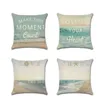 CushionDecorative Pillow Beach Theme Series Linen Cushion Cover Decorative Sea Landscape Pillowcase 4545cm Throw Case1581202