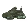 Triple S Casual Shoes for Both Men and Women Featuring Crystal Translucent Bottom and Mesh Uppers