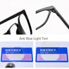 2021 Luz azul Bloqueio de óculos Mulheres Homens Quadrado Computador Eyeglasses Anti Eyestrain Gaming Óculos de Sol