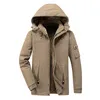 Parkas de invierno para hombre, chaqueta con capucha gruesa y cálida, chaqueta forrada de lana, chaqueta para exteriores, prendas de vestir para hombre, abrigo estilo militar Ma