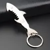 Flasköppnare Keychain Promotion Gift Shark Skräddarsydda Shark Shaped Zinc Alloy Beer Women Men Key Rings