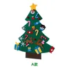 Christmas Decorations Felt Tree Wall Hanging Fake Xmas For Home Year Ornaments 2021 Kids Navidad DIY