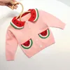 Pullover VearDoller Girls Sweater Autumn Winter Arrival Long Sleeve Children's Clothing Cute Watermelon Kids Knitted Cardigan