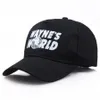 Black Waynes World Beyzbol Kapakları Unisex Hip Hop Şapkaları Sunhat Kostüm İşlemeli Ağ Kamyoner Dad6374870