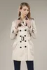 معاطف الخندق النسائية الساخنة الكلاسيكية! Women England Long Long Coat Trench Breadted Berted For S-XXL