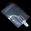 Adult Beverage Pouches Freezable Clear Bag Flask Stand up Plastic Drink Packaging Bags 100ml 200ml 300ml