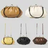 Evening Bags Women's Hobos Bag Metal Clip Shoulder Fashion Solid Kisslock Top-Handle Female Crossbody Handbag Coin Purses X869H