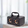 Retro mini altavoz inalámbrico de madera de 6 pulgadas betch betooth altavoces portátiles con soporte de teléfono subwoofer estereo sistema de graves tf usb mp3 reproductor 4741033