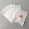 Transparent + perle blanche Plastique Poly OPP emballage fermeture à glissière Fermeture à glissière Emballages de vente au détail Bijoux alimentaire PVC sac en plastique Petite grande taille pour les entreprises