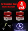 New 4pcs LED Car Door Light For Mercedes Benz W212 W205 W213 C204 W166 ML GL GLC GLE GLS AMG Logo Welcome Light Lamp