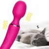 Vibratör Yetişkin Kablosuz Kedi Titreşim Masajı G Spot Klitoris Stimülatör Masaj Çubuğu Şarj Sihirli Değnek Kadın Mastürbator Seks Oyuncak Sevgililer Hediyesi ZL0105R2HU