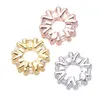 High Quality Zircon Big Hole Flower Alloy Charm Pendant Lucky Beads European Bracelet Women DIY Bracelets Bangles