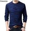 Liseaven pullover sweaters casual stickad tröja män masculino jersey kläder mens långärmad pullovers y0907