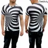 2019 Brand All Over Print Men t shirt Funny tshirt Optical Illusion Black-White Graphic O-Neck Pullover Women 3D T-Shirt X0621