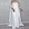 Casual Dresses S-5XL African Women's Sequined Maxi Dress Party Fashion Plus Size Female Muslim Bat Sleeves Loose Robe Kaftan Abaya Jilbab