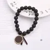 Uomini fatti a mano da donna braccialetti gioielli tigre tigre lave in pietra perle turchesi braccialetti yoga bilanciamento bracciale elastico 7 chakra preghiera ba8816896