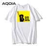 Aqoiaカジュアル私は印刷できない女性のTシャツブラックライブメイホワイト半袖女性のシャツSummer Op EE 210521