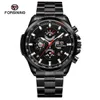 ForSining New Style Automatisk Watch Mens Multi-Function rostfri vattentät komplett kalender Militär Automatiska klockor Montre R2185