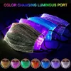 LED Light Up Face Masks Colorful Luminous Mask Prom Nightclub Mask Blowing For Halloween Christmas Fête Festival Dancing Cosplay 1123109