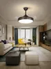 Wentylatory sufitowe Nowoczesne minimalistyczne lekkie luksusowe lampę wentylatora zdalne sterowanie salon Ventilador de Techo Decor Home Decor BC50
