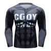 メンズTシャツCody Lundin Oネック長袖MMA 3Dプリント圧縮Rashagrud