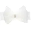 Lace Butterfly bow knot Elastic Head Bands White Baby Girl Headbands Hair Band Hood Headwrap fashion jewelry will and sandy