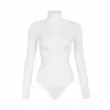 Moda seksowna polarowa dno Bodysit Bodysuit Ladies Longsleeved w szczupłym szykownym kombinezonie 210521