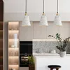 Lâmpadas pendentes lâmpada de cimento nórdico restaurante criativo café quarto preto / branco cor luzes modernas para lustre vivo
