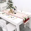 Christmas Decorations Gift Linen Elk Snowman Table Runner Merry Decor For Home 2022 Xmas Ornaments Year's 2021 Navidad