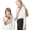 Winter Family Matching Triangle Scarv Casual Elegant Girls & Women Shawl Sets Faux Cashmere Plaid Comfy Mommy And Me Scarf