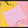 Textiles Home & Gardeby Cotton Plain Square Born Handkerchief Face Infant Wipe Hands Towel Toddler Bibs 70 O2 Drop Delivery 2021 K4Nax