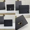 Med Box Fashion Credit Card Holder ￤kta Saffiano Leather Cardholder Wallet Business Money Clip Coin Purse f￶r m￤n och kvinnor 20309x